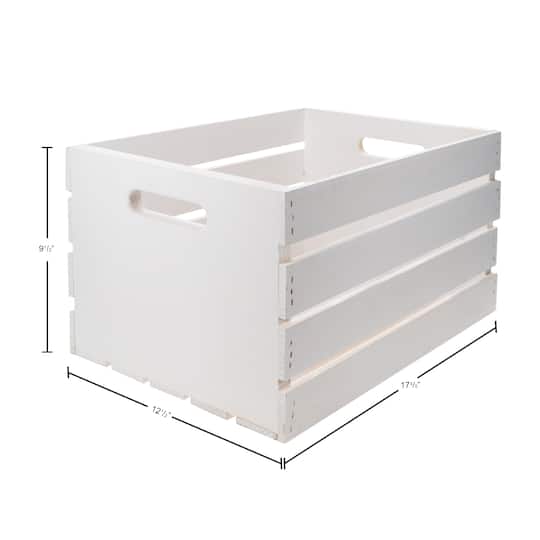 Whitewash Wooden Crate by Make Market®